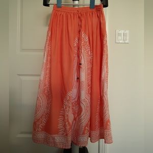 Salmon pink full maxi skirt size small